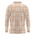 Beige Palaka Quilt Hawaii Long Sleeve Polo Shirt Traditional Hawaii-plaid Pattern - Polynesian Pride
