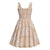 Beige Palaka Quilt Hawaii Midi Dress Traditional Hawaii-plaid Pattern - Polynesian Pride