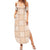 Beige Palaka Quilt Hawaii Summer Maxi Dress Traditional Hawaii-plaid Pattern - Polynesian Pride
