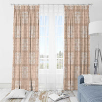 Beige Palaka Quilt Hawaii Window Curtain Traditional Hawaii-plaid Pattern - Polynesian Pride
