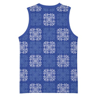 Royal Blue Palaka Quilt Hawaii Basketball Jersey Traditional Hawaii-plaid Pattern - Polynesian Pride