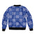 Royal Blue Palaka Quilt Hawaii Bomber Jacket Traditional Hawaii-plaid Pattern - Polynesian Pride