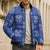 Royal Blue Palaka Quilt Hawaii Bomber Puffer Jacket Traditional Hawaii-plaid Pattern - Polynesian Pride