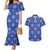 Royal Blue Palaka Quilt Hawaii Couples Matching Mermaid Dress and Hawaiian Shirt Traditional Hawaii-plaid Pattern - Polynesian Pride
