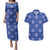 Royal Blue Palaka Quilt Hawaii Couples Matching Puletasi and Hawaiian Shirt Traditional Hawaii-plaid Pattern - Polynesian Pride