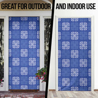 Royal Blue Palaka Quilt Hawaii Door Cover Traditional Hawaii-plaid Pattern - Polynesian Pride
