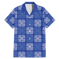 Royal Blue Palaka Quilt Hawaii Family Matching Mermaid Dress and Hawaiian Shirt Traditional Hawaii-plaid Pattern - Polynesian Pride