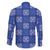 Royal Blue Palaka Quilt Hawaii Family Matching Off The Shoulder Long Sleeve Dress and Hawaiian Shirt Traditional Hawaii-plaid Pattern - Polynesian Pride