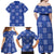 Royal Blue Palaka Quilt Hawaii Family Matching Off Shoulder Maxi Dress and Hawaiian Shirt Traditional Hawaii-plaid Pattern - Polynesian Pride