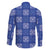 Royal Blue Palaka Quilt Hawaii Family Matching Off Shoulder Maxi Dress and Hawaiian Shirt Traditional Hawaii-plaid Pattern - Polynesian Pride