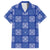 Royal Blue Palaka Quilt Hawaii Family Matching Short Sleeve Bodycon Dress and Hawaiian Shirt Traditional Hawaii-plaid Pattern - Polynesian Pride
