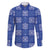 Royal Blue Palaka Quilt Hawaii Family Matching Short Sleeve Bodycon Dress and Hawaiian Shirt Traditional Hawaii-plaid Pattern - Polynesian Pride