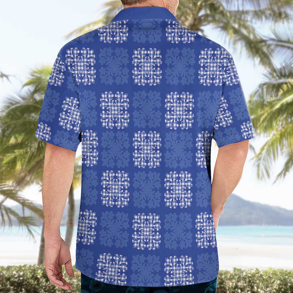 Royal Blue Palaka Quilt Hawaii Hawaiian Shirt Traditional Hawaii-plaid Pattern - Polynesian Pride