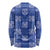 Royal Blue Palaka Quilt Hawaii Long Sleeve Shirt Traditional Hawaii-plaid Pattern - Polynesian Pride