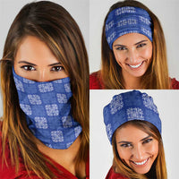 Royal Blue Palaka Quilt Hawaii Neck Gaiter Traditional Hawaii-plaid Pattern LT14