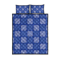 Royal Blue Palaka Quilt Hawaii Quilt Bed Set Traditional Hawaii-plaid Pattern - Polynesian Pride