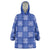 Royal Blue Palaka Quilt Hawaii Wearable Blanket Hoodie Traditional Hawaii-plaid Pattern - Polynesian Pride