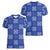 Royal Blue Palaka Quilt Hawaii Women V-Neck T-Shirt Traditional Hawaii-plaid Pattern - Polynesian Pride
