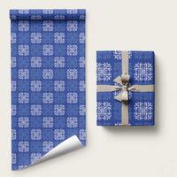 Royal Blue Palaka Quilt Hawaii Wrapping Paper Traditional Hawaii-plaid Pattern - Polynesian Pride