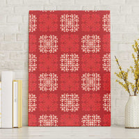 Red Palaka Quilt Hawaii Canvas Wall Art Traditional Hawaii-plaid Pattern - Polynesian Pride