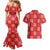 Red Palaka Quilt Hawaii Couples Matching Mermaid Dress and Hawaiian Shirt Traditional Hawaii-plaid Pattern - Polynesian Pride