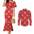 Red Palaka Quilt Hawaii Couples Matching Mermaid Dress and Long Sleeve Button Shirt Traditional Hawaii-plaid Pattern - Polynesian Pride