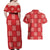 Red Palaka Quilt Hawaii Couples Matching Off Shoulder Maxi Dress and Hawaiian Shirt Traditional Hawaii-plaid Pattern - Polynesian Pride
