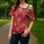 Red Palaka Quilt Hawaii Cross Shoulder Shirt Traditional Hawaii-plaid Pattern - Polynesian Pride