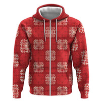 Red Palaka Quilt Hawaii Hoodie Traditional Hawaii-plaid Pattern - Polynesian Pride