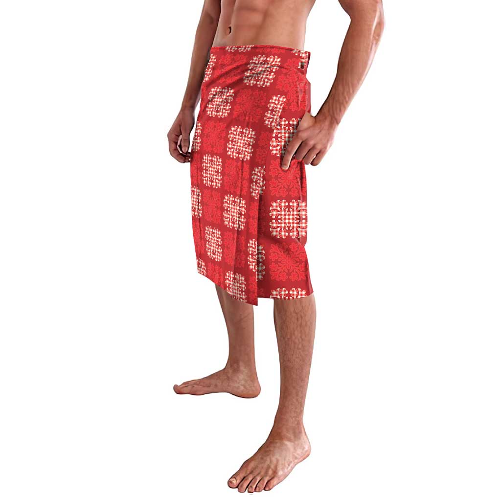 Red Palaka Quilt Hawaii Lavalava Traditional Hawaii-plaid Pattern - Polynesian Pride