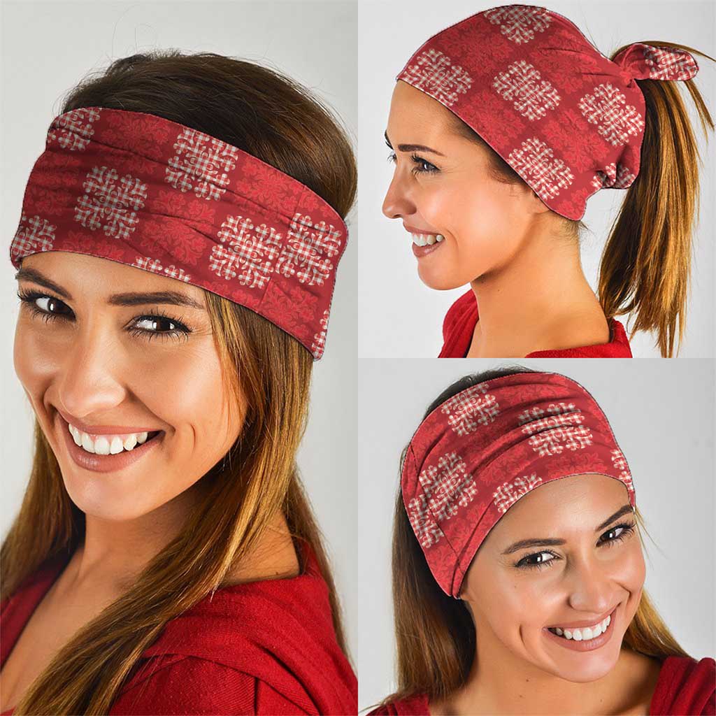 Red Palaka Quilt Hawaii Neck Gaiter Traditional Hawaii-plaid Pattern LT14 - Polynesian Pride