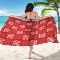 Red Palaka Quilt Hawaii Sarong Traditional Hawaii-plaid Pattern - Polynesian Pride