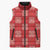 Red Palaka Quilt Hawaii Sleeveless Puffer Jacket Traditional Hawaii-plaid Pattern - Polynesian Pride