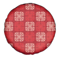 Red Palaka Quilt Hawaii Spare Tire Cover Traditional Hawaii-plaid Pattern - Polynesian Pride