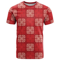 Red Palaka Quilt Hawaii T Shirt Traditional Hawaii-plaid Pattern - Polynesian Pride