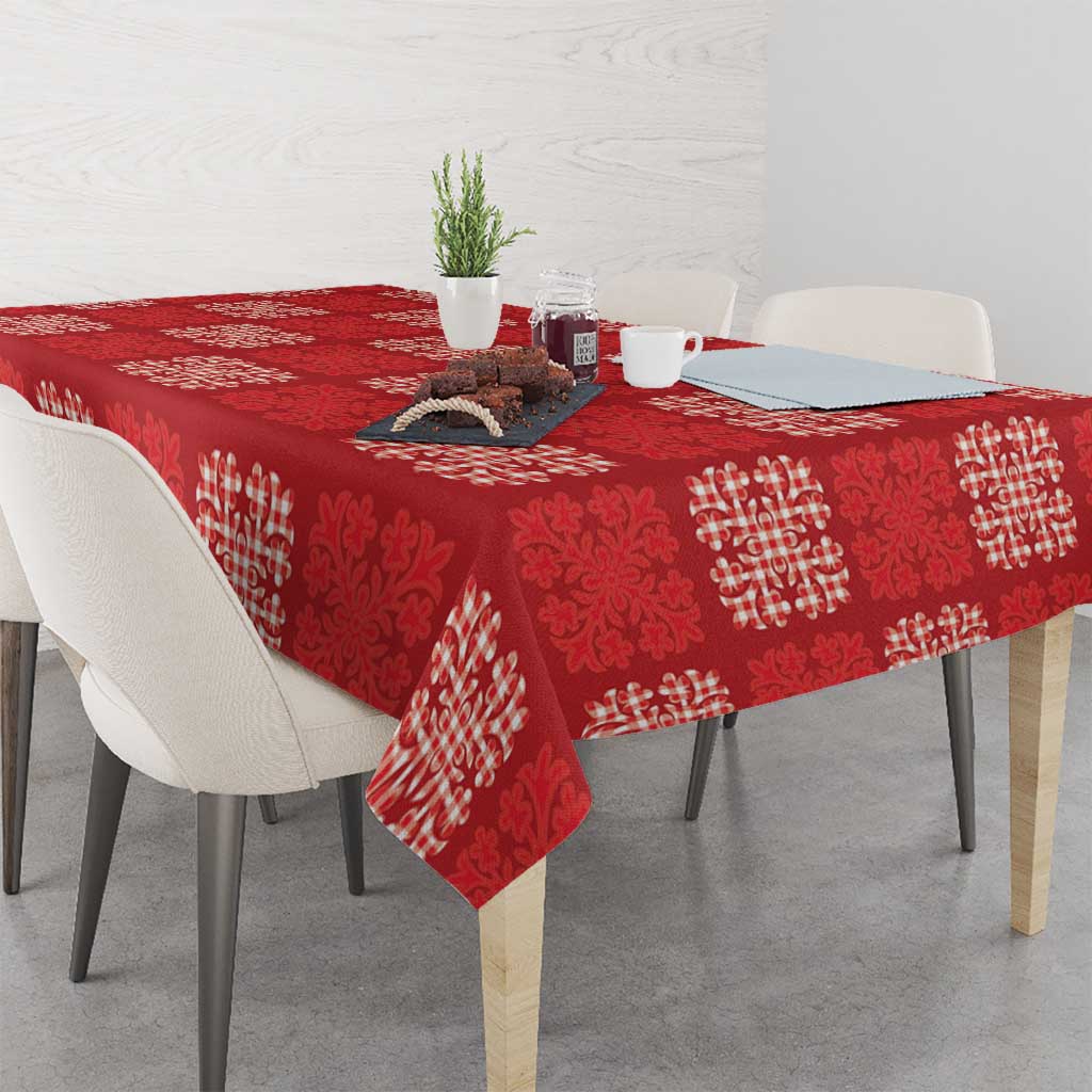 Red Palaka Quilt Hawaii Tablecloth Traditional Hawaii-plaid Pattern - Polynesian Pride