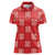 Red Palaka Quilt Hawaii Women Polo Shirt Traditional Hawaii-plaid Pattern - Polynesian Pride