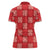 Red Palaka Quilt Hawaii Women Polo Shirt Traditional Hawaii-plaid Pattern - Polynesian Pride