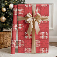 Red Palaka Quilt Hawaii Wrapping Paper Traditional Hawaii-plaid Pattern - Polynesian Pride