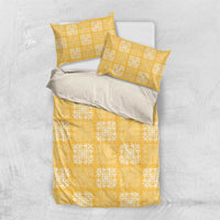 Yellow Palaka Quilt Hawaii Bedding Set Traditional Hawaii-plaid Pattern - Polynesian Pride