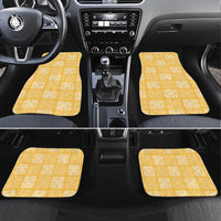Yellow Palaka Quilt Hawaii Car Mats Traditional Hawaii-plaid Pattern - Polynesian Pride