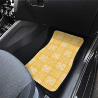 Yellow Palaka Quilt Hawaii Car Mats Traditional Hawaii-plaid Pattern - Polynesian Pride
