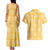 Yellow Palaka Quilt Hawaii Couples Matching Tank Maxi Dress and Hawaiian Shirt Traditional Hawaii-plaid Pattern - Polynesian Pride