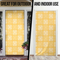 Yellow Palaka Quilt Hawaii Door Cover Traditional Hawaii-plaid Pattern - Polynesian Pride