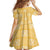 Yellow Palaka Quilt Hawaii Family Matching Off Shoulder Short Dress and Hawaiian Shirt Traditional Hawaii-plaid Pattern - Polynesian Pride