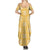 Yellow Palaka Quilt Hawaii Family Matching Summer Maxi Dress and Hawaiian Shirt Traditional Hawaii-plaid Pattern - Polynesian Pride