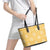 Yellow Palaka Quilt Hawaii Leather Tote Bag Traditional Hawaii-plaid Pattern - Polynesian Pride