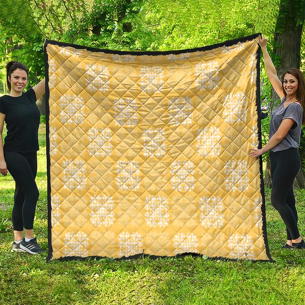 Yellow Palaka Quilt Hawaii Quilt Traditional Hawaii-plaid Pattern - Polynesian Pride