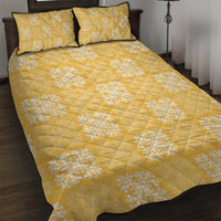 Yellow Palaka Quilt Hawaii Quilt Bed Set Traditional Hawaii-plaid Pattern - Polynesian Pride
