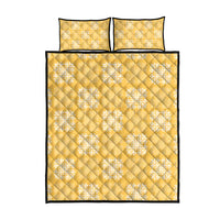 Yellow Palaka Quilt Hawaii Quilt Bed Set Traditional Hawaii-plaid Pattern - Polynesian Pride